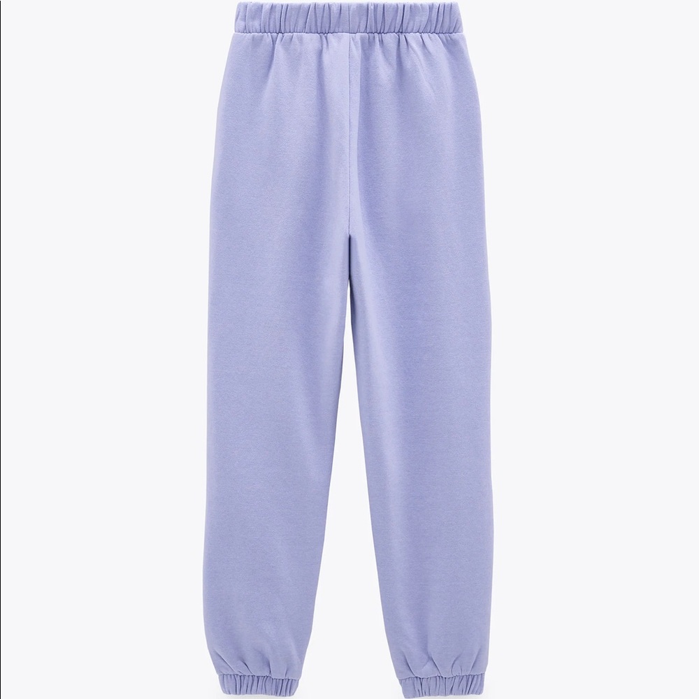 Lilac Zara Plush AF Jogger Sweatpants Track S - Picture 2 of 2